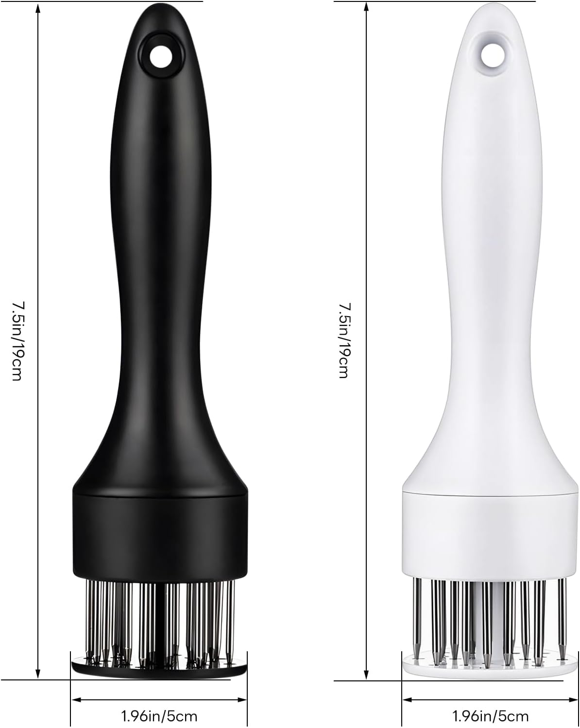 Stainless Steel Needle Blades Meat Tenderizer Tool with Ultra Sharp Profession Kitchen Gadgets Jacquard for Tenderizing and Cooking BBQ, Marinade, Steak, Beef, and Poultry (Black)