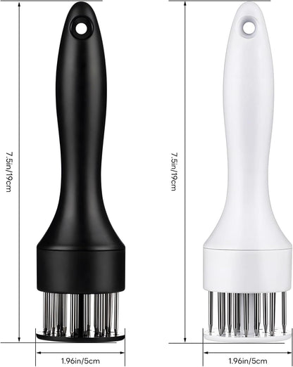 Stainless Steel Needle Blades Meat Tenderizer Tool with Ultra Sharp Profession Kitchen Gadgets Jacquard for Tenderizing and Cooking BBQ, Marinade, Steak, Beef, and Poultry (Black)