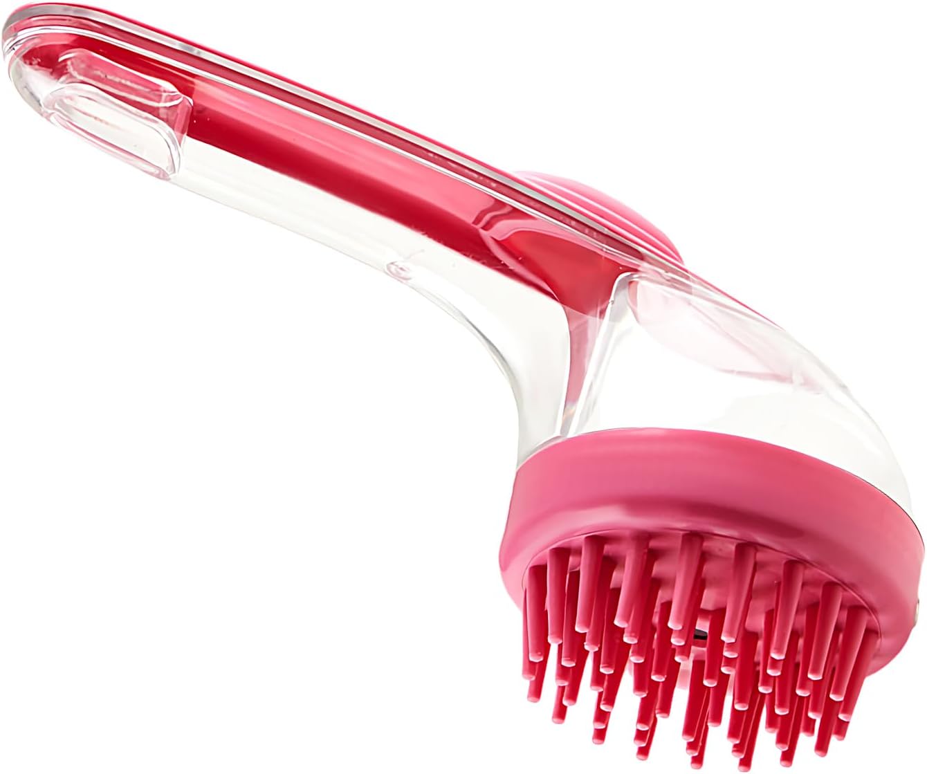 Mimoqk Dog Bath Brush, Silicone Grooming Comb, Pet Massage Cleaner with Shampoo Dispenser, Soft Bristles for Puppy, Kitten, Small Animals, Bathing and Shower Accessory