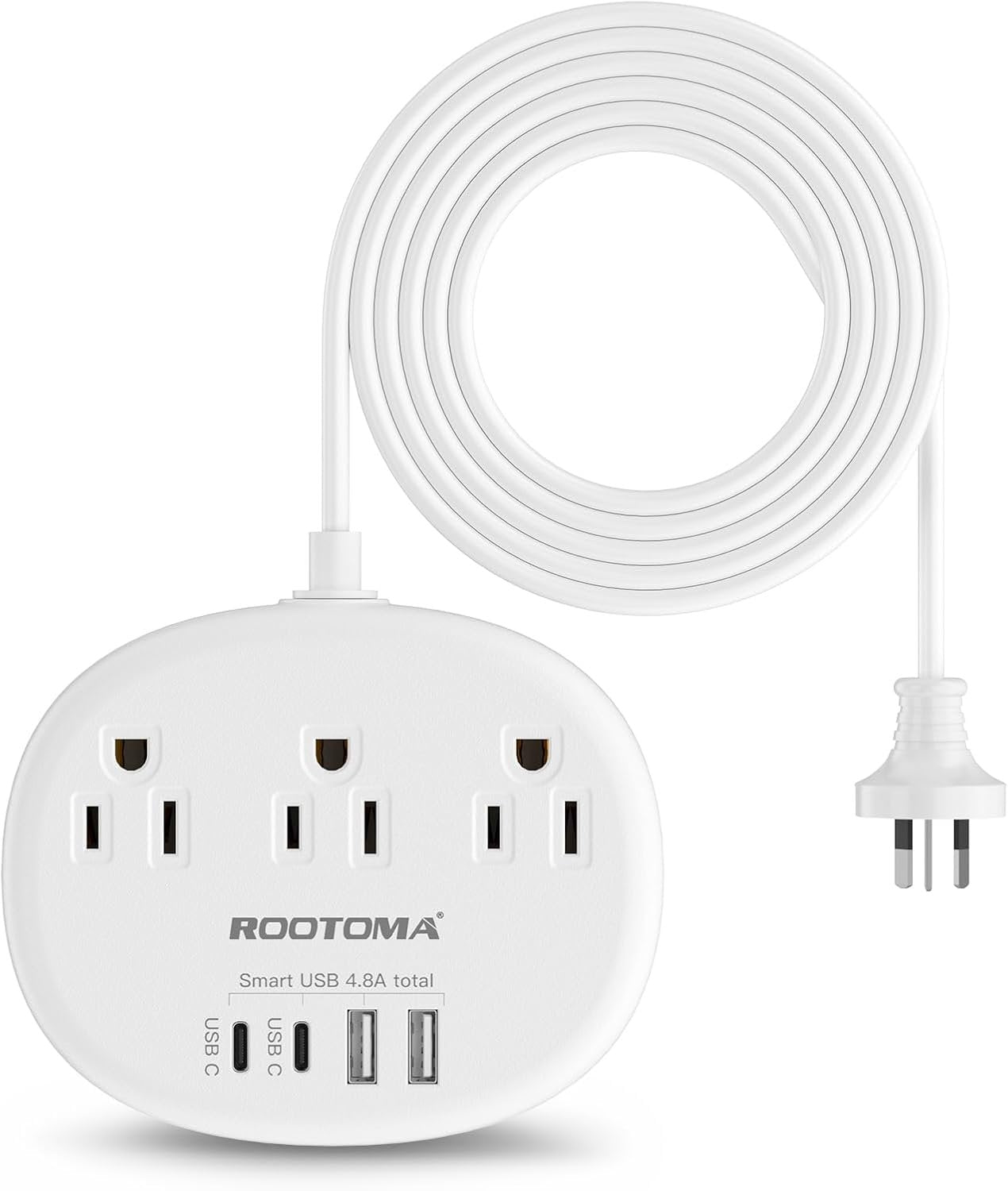 Australia Travel Plug Adapter with USB C, 3 AC Outlets 4 USB Ports (4.8A/24W), Type I Travel Power Bar for Canada to Australia, New Zealand, Argentina, China