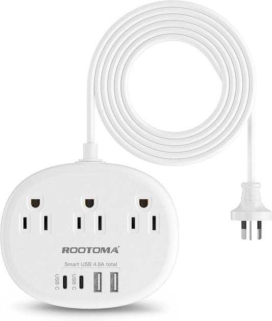 Australia Travel Plug Adapter with USB C, 3 AC Outlets 4 USB Ports (4.8A/24W), Type I Travel Power Bar for Canada to Australia, New Zealand, Argentina, China