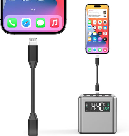 iPhone Charging Extension Adapter Cable Cord 10cm,Lightning Male to Lightning Female Charger Adapter,[MFi Certified] Connector Converter Dongle Compatible with iPhone 14 13 12 11 XS XR X 8 7 6 5