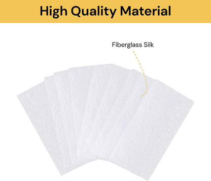 EZONEDEAL 10Pcs Nail Extension Silk Fiberglass Nail Wrap Stickers Non Woven Fiber Gel Nail Care Manicure Nail Art Tips Extended Tools for Women DIY Nail Art Extension Accessories
