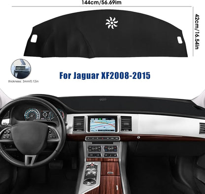 Leather Dash Cover Accessories for Jaguar XF 2008 2009 2010 2011 2012 2013 2014 2015, Dash Mat Dashboard Cover and Interior Dash Covers