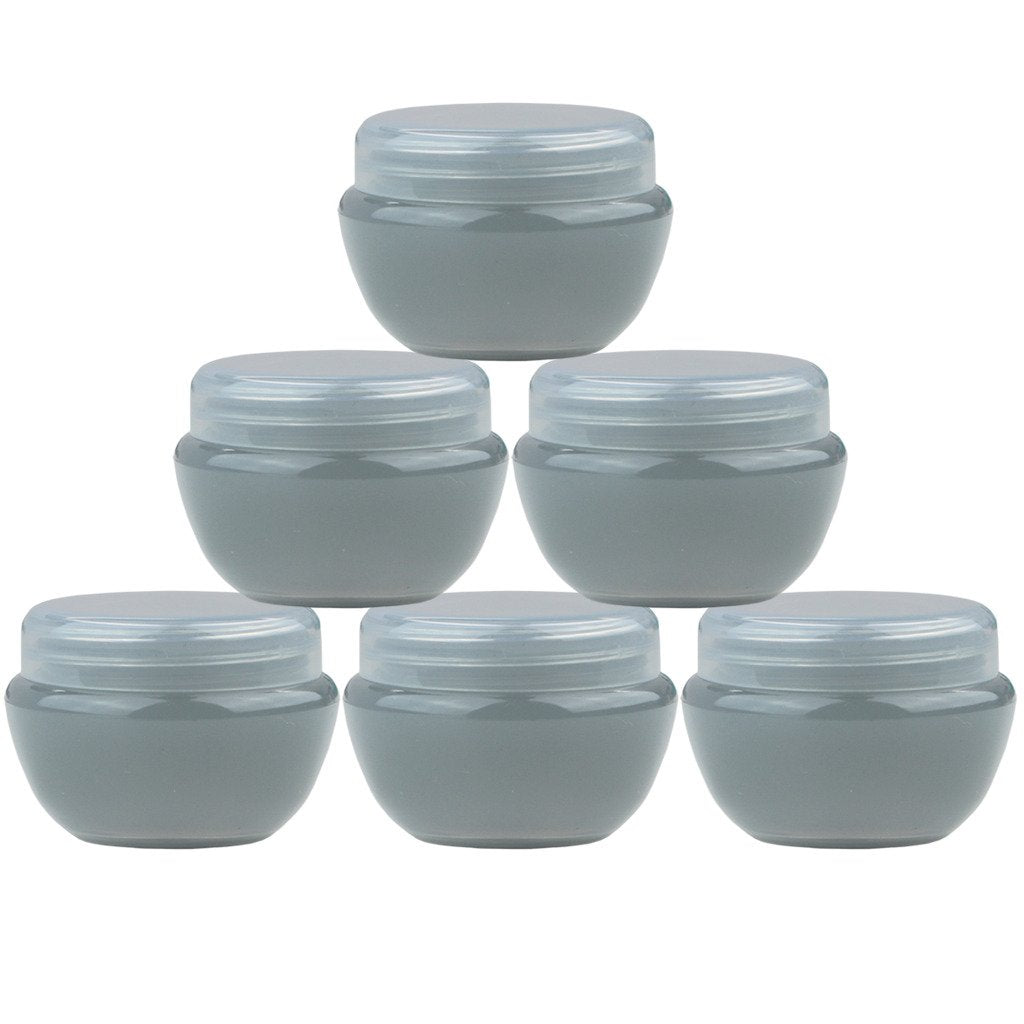 Beauticom 10G/10ML Frosted Container Jars with Inner Liner for Scrubs, Oils, Salves, Creams, Lotions, Makeup Cosmetics, Nail Accessories, Beauty Aids - BPA Free (72 Pieces, Gray)