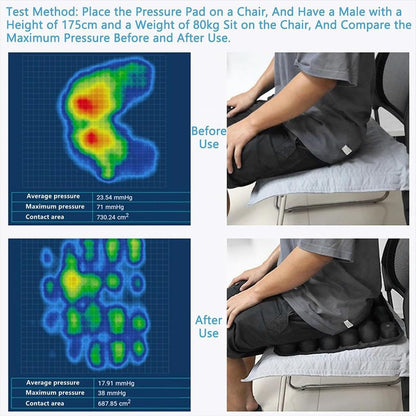 EUIOOVM Airplane Cushion for Long Flights Seat Cushion Sondur Dynamically Pressure and Curve Airplane with Customizable Firmness