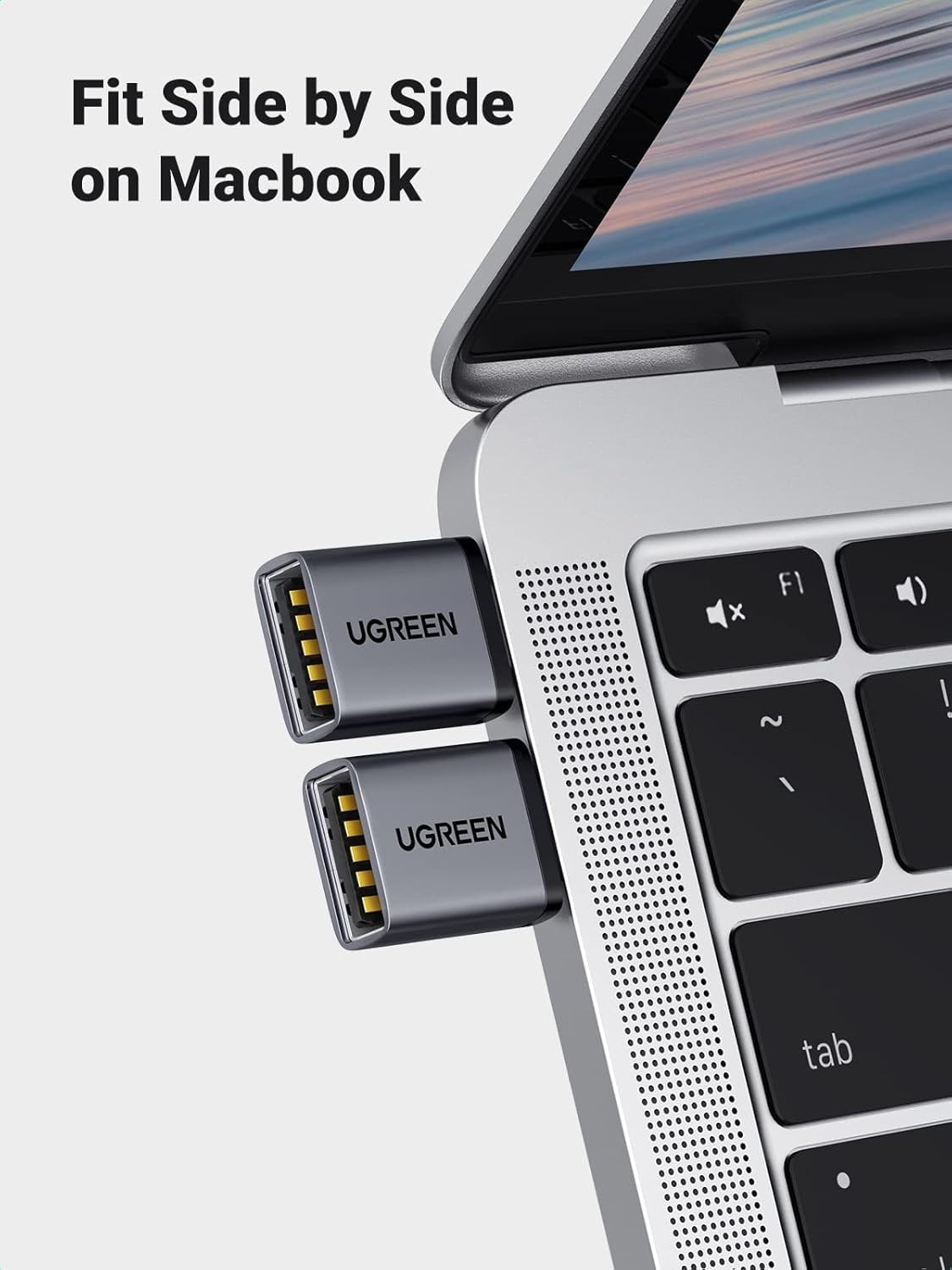 UGREEN USB C to USB Adapter 2 Pack, USB 3.2 Gen 2 10Gbps USB C Male to USB Female Adapter Thunderbolt 4 3 to USB Adapter OTG Compatible with iPhone 15, Galaxy S24, MacBook Pro Air, iPad Pro, Black