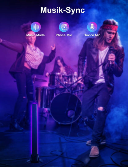 RGB IC LED Light, RGB Light Bar Compatible with Alexa, Gaming Lamp, TV Lighting via App and Remote Control, Music Sync, Timer, Ambience Lamp for Desk, Monitor, Room, Holidays