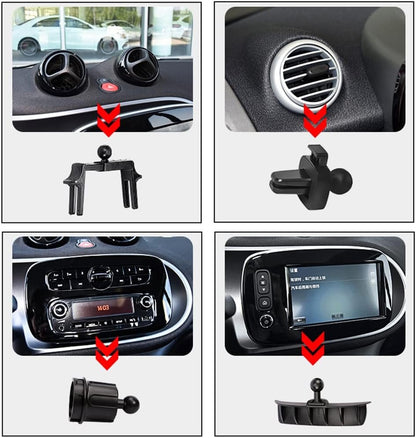 NICKAL Car Mobile Phone Holder, for Smart 453 451 Fortwo Forfour Extendable Stable, Robust 360° Rotation Arm 2023, 453 Navigation Screen