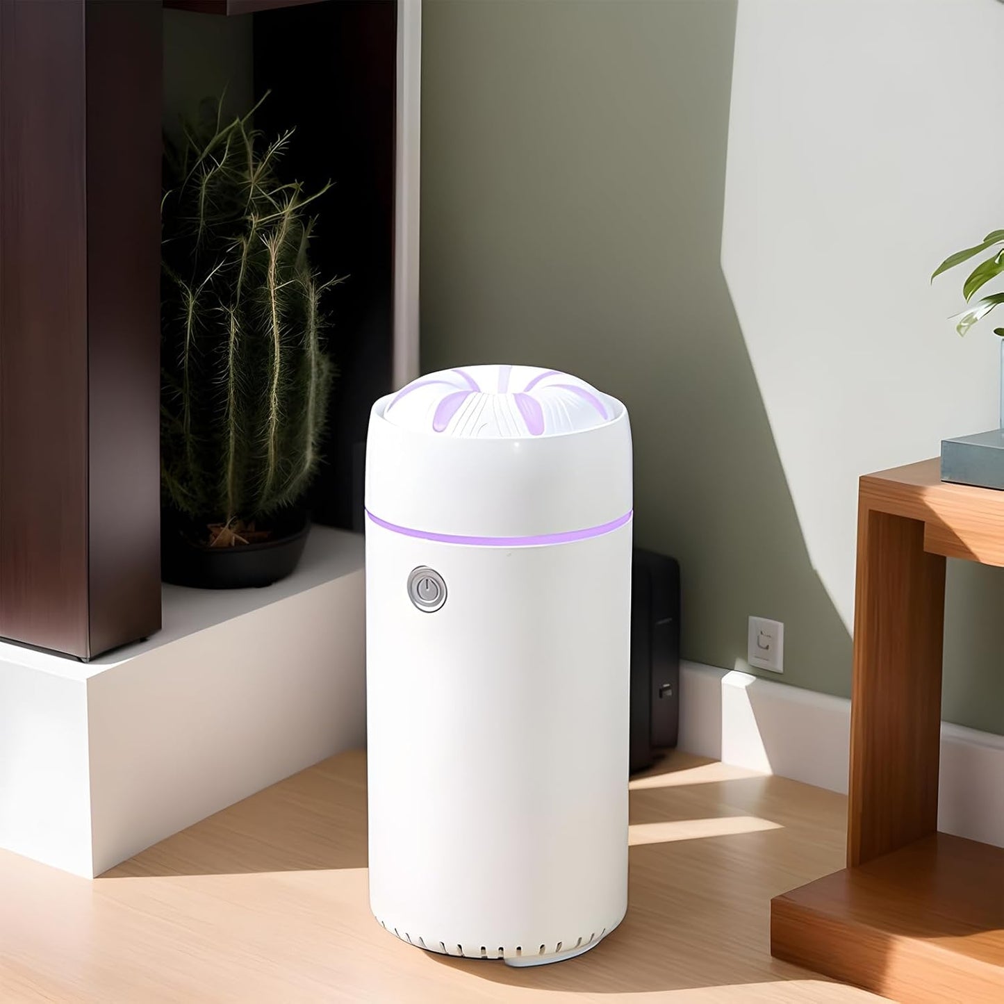 Portable Car Diffuser,Car Scent Aromatherapy Diffuser Humidifier - 7 Lights Air Purifier Adjustable Mist Output Travel Auto Freshener for Home Workplace