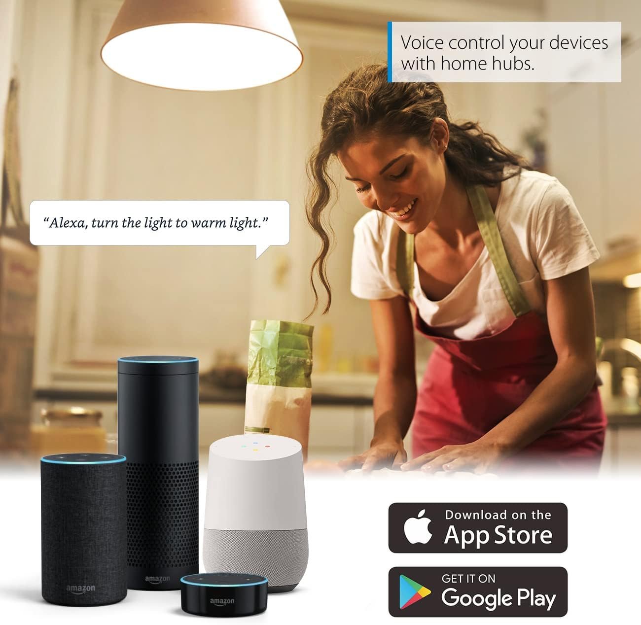 LVWIT B11 Smart Bulb, Candelabra LED Light Bulbs, Work with Alexa, Google Assistant, Smart Life App, Tuya App, 2700K-6500K, E12 RGB Color Changing Bulb (4.9W), No Hub Required, 4-Pack