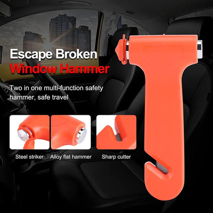 Zerodis Safety Car Hammer Seatbelt Cutter Window Punch Breaking Emergency Escape Tool