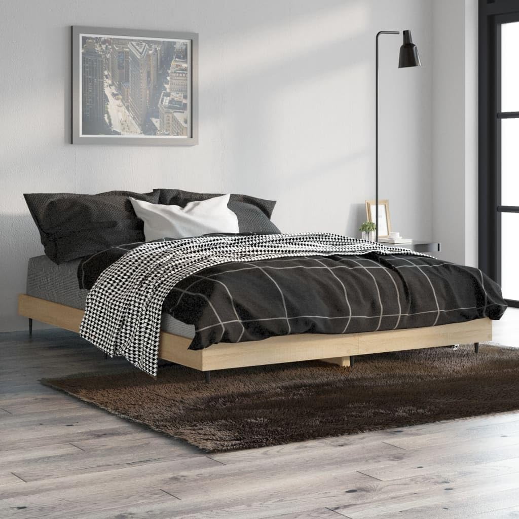 Lechnical Giroletto Rovere Sonoma 140x190 cm in Legno Multistrato,Mobili,Letti e Accessori,Letti e telai per Letti