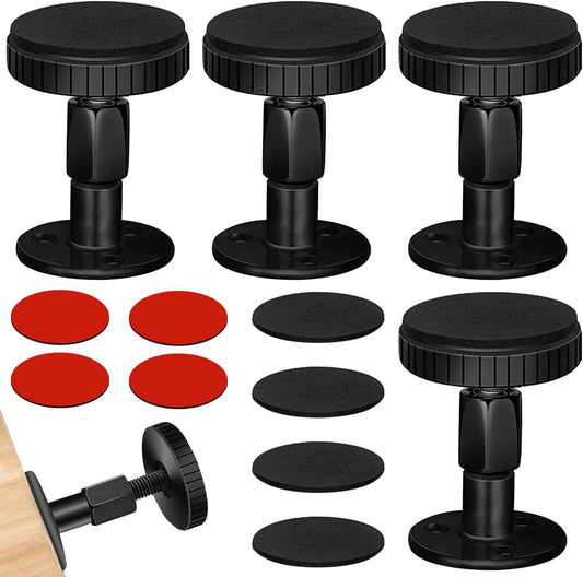 4 Pieces Adjustable Threaded Bed Frame 46-64mm Anti-Shake Tool Mute Noise Reduction, Adjustable Threaded Bed Frame, Easy to Install Stopper for Beds, Sofas, Tables, Walls
