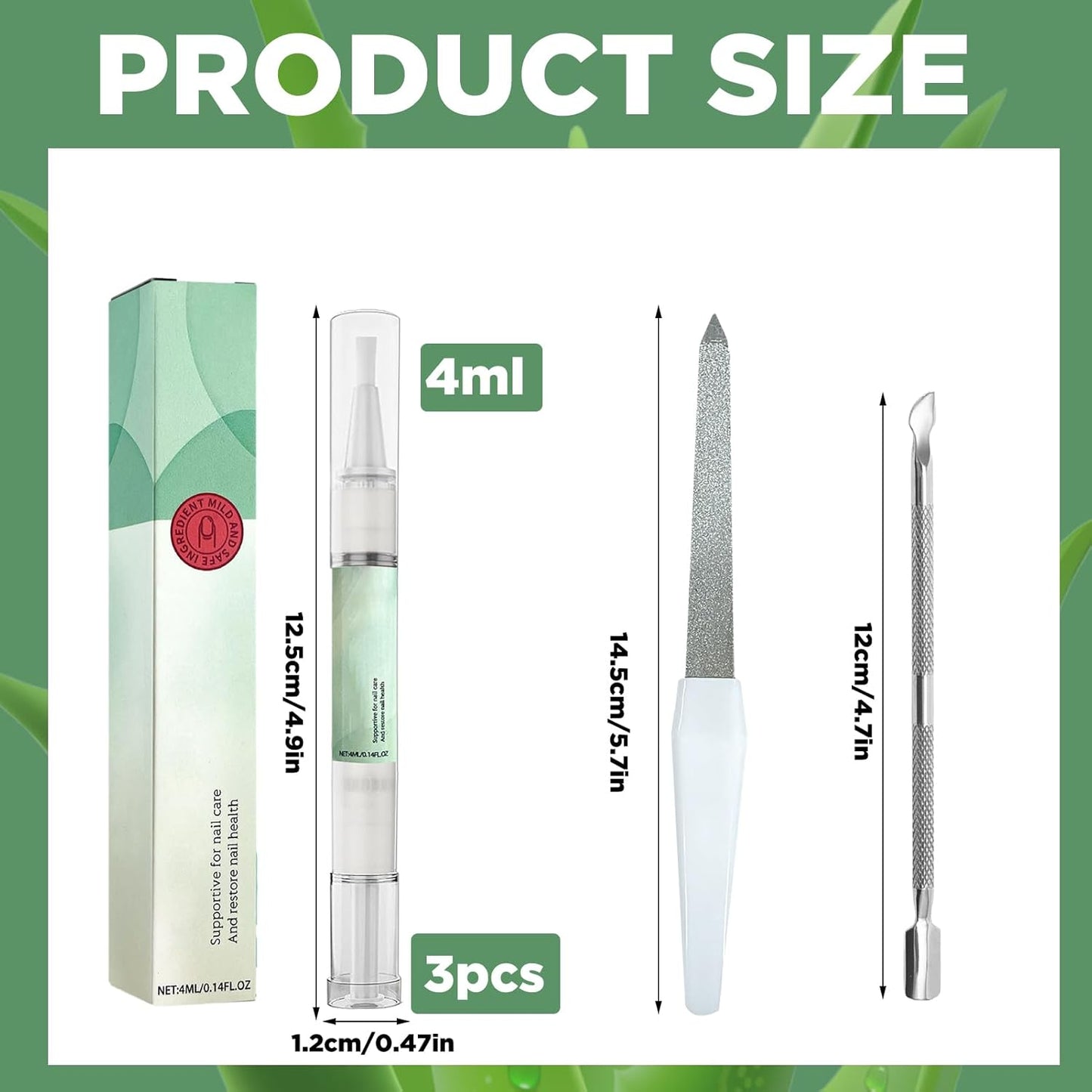 3 Pieces Nail Care Oil Pen, Nail Care Oil Pen Nourishing, Oil Pen for Nail Care, with Tea Tree Oil, Vitamin and Aloe Vera, Deeply Moisturizes and Nourishes