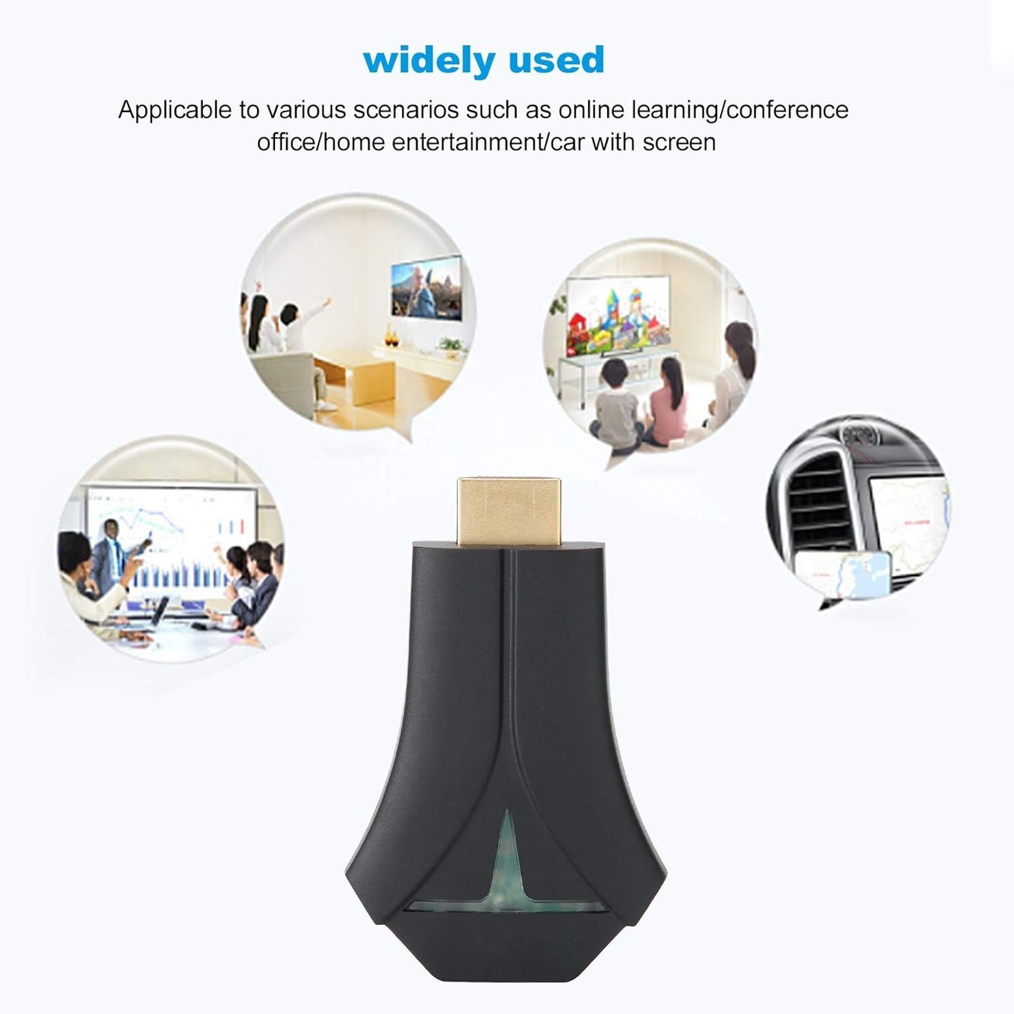 HDMI Display Adapter, Dongle, Screen Mirroring Receiver Dongle,Phone for Miracast,for Online Learning/Conference Office/Home Entertainment,Plug and Play