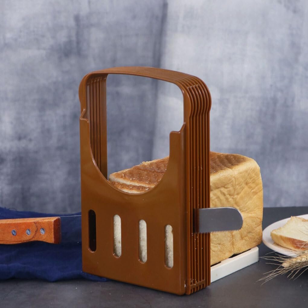 BEALIFE Utensile per affettare Il Pane Regolabile Gadget da Cucina per affettare Senza Sforzo Affettare Rapidamente Il Pane Affettatrice per Utensili da Cucina in ABS