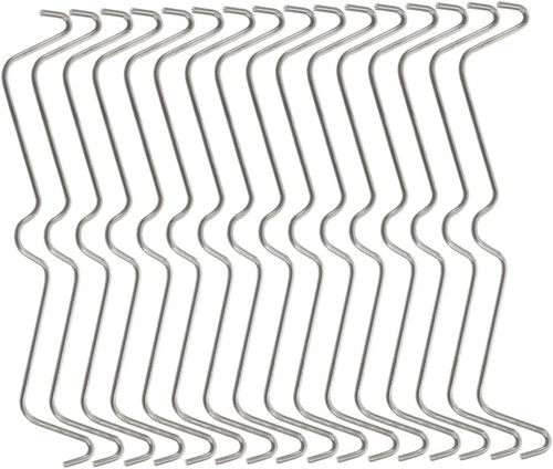 Luxshiny 50Pcs Stainless Steel Pegboard Hook Locks Accessories for Easy Assembly Secure Holding Peg Boards for Garage Workspace Organization