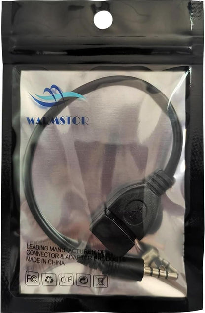Warmstor 3.5mm (1/8 inch) AUX Audio Plug Male to USB 2.0 Female OTG Adapter Converter Cable for Playing Music with U-Disk in Your Car
