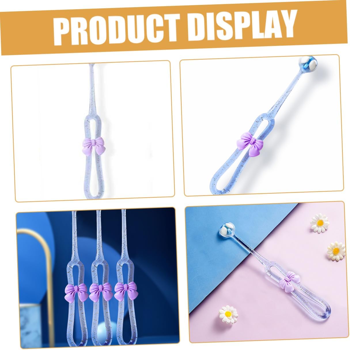 DRESSOOS 3pcs Three Sided Girl Toothbrush: Three Bristles For Kids Soft And Gentle For Complete Tooth And Gum Care For Ages Cleans All Sides