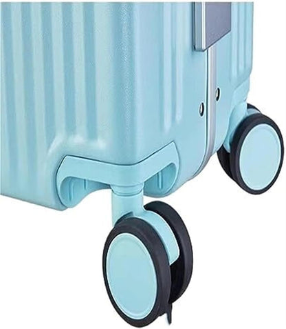 Suitcase Luggage Resistant Hard Luggage Aluminum Frame Carry On Luggage Security Lock Suitcase Carry-on Suitcase (Color : Pink, Size : 28in)