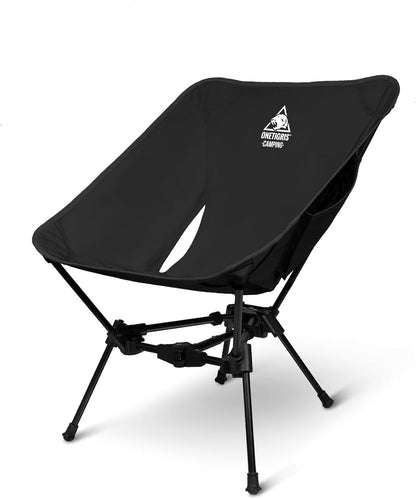 OneTigris TIGERBLADE 150kg Folding Camping Chair Lightweight Triangular Frame Lightweight Camping Chair with 2 Side Pockets for Outdoor Hiking