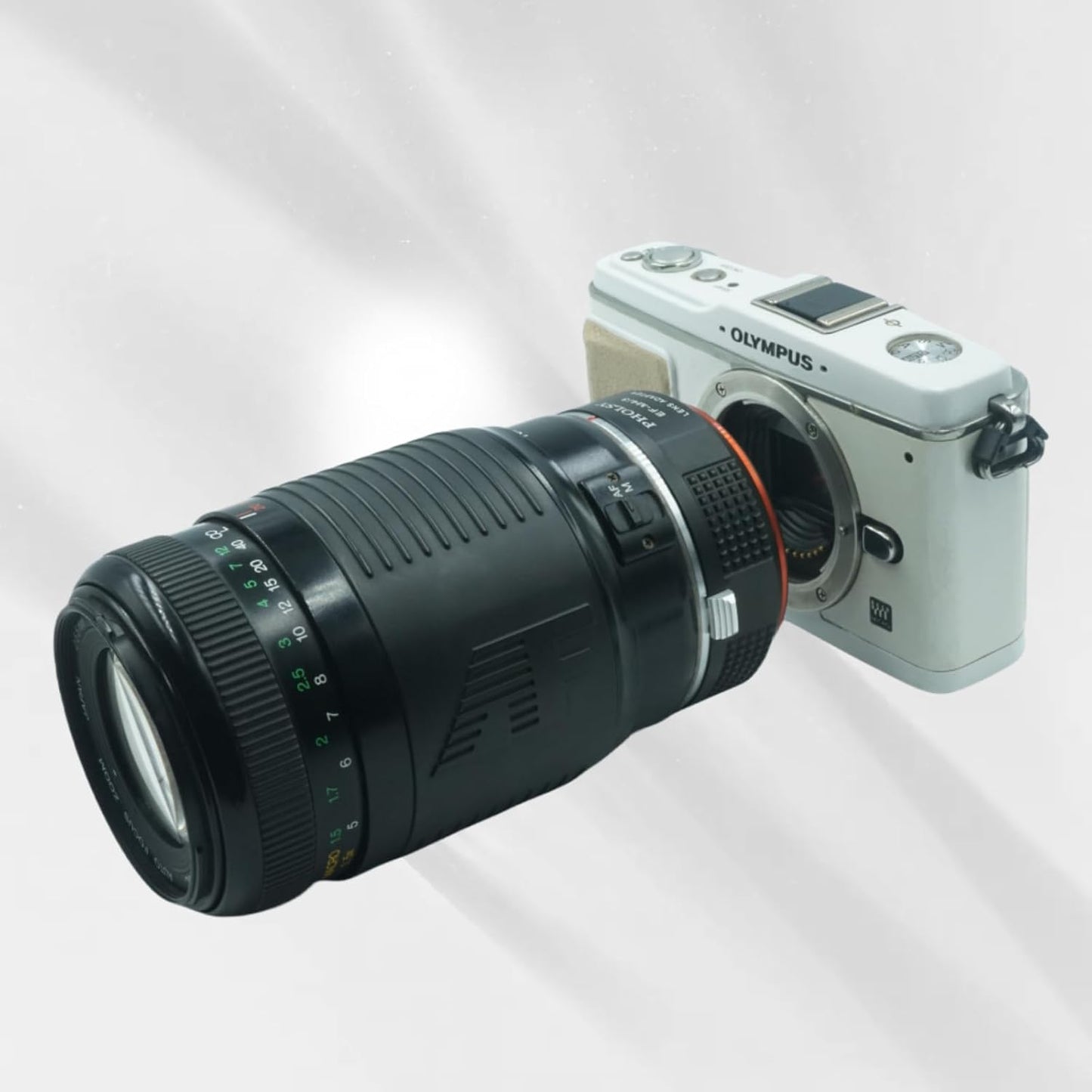 PHOLSY EF-MFT Manual Focus Lens Adapter Compatible with Canon EOS EF EF-S Lens to Micro Four Thirds M4/3 (MFT Micro 4/3) Camera Body Compatible with Olympus Panasonic Lumix