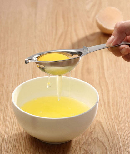 Stainless Steel Egg White Yolk Separator,Food-grade Safety Material Egg Divider Egg Yolk Separator Spoon Kitchen Tool,baking gadgets, egg extractor