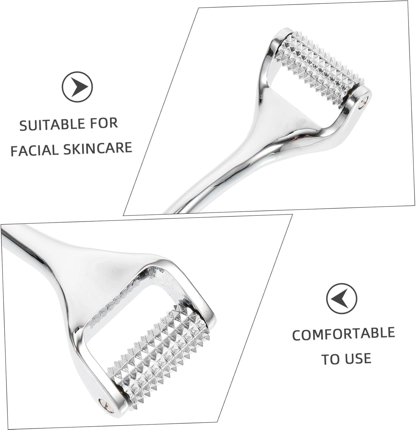Baluue 1 Pc Beauty Wrinkle Remover Stretch Marks Massager Beuty Epilskin Derma Zinc Alloy Pin A for Skin Care Silver