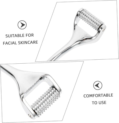 Baluue 1 Pc Beauty Wrinkle Remover Stretch Marks Massager Beuty Epilskin Derma Zinc Alloy Pin A for Skin Care Silver