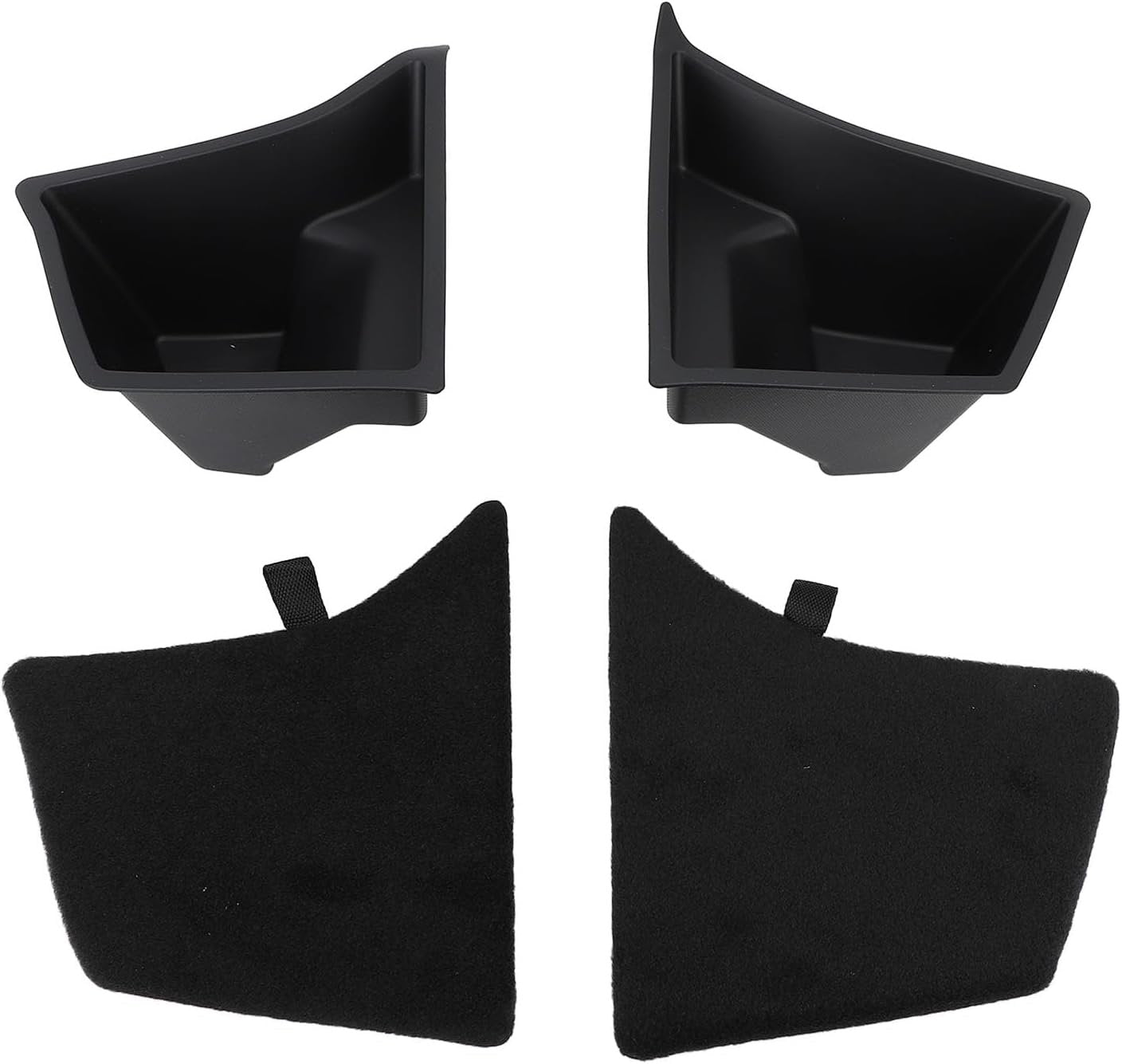 1 Pair Rear Trunk Side Organizer Left Right Dustproof Trunk Storage Bins with Lids Replacement for Tesla 2023‑2024 Efficiently Organize Your Trunk Space