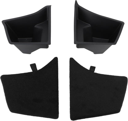 1 Pair Rear Trunk Side Organizer Left Right Dustproof Trunk Storage Bins with Lids Replacement for Tesla 2023‑2024 Efficiently Organize Your Trunk Space