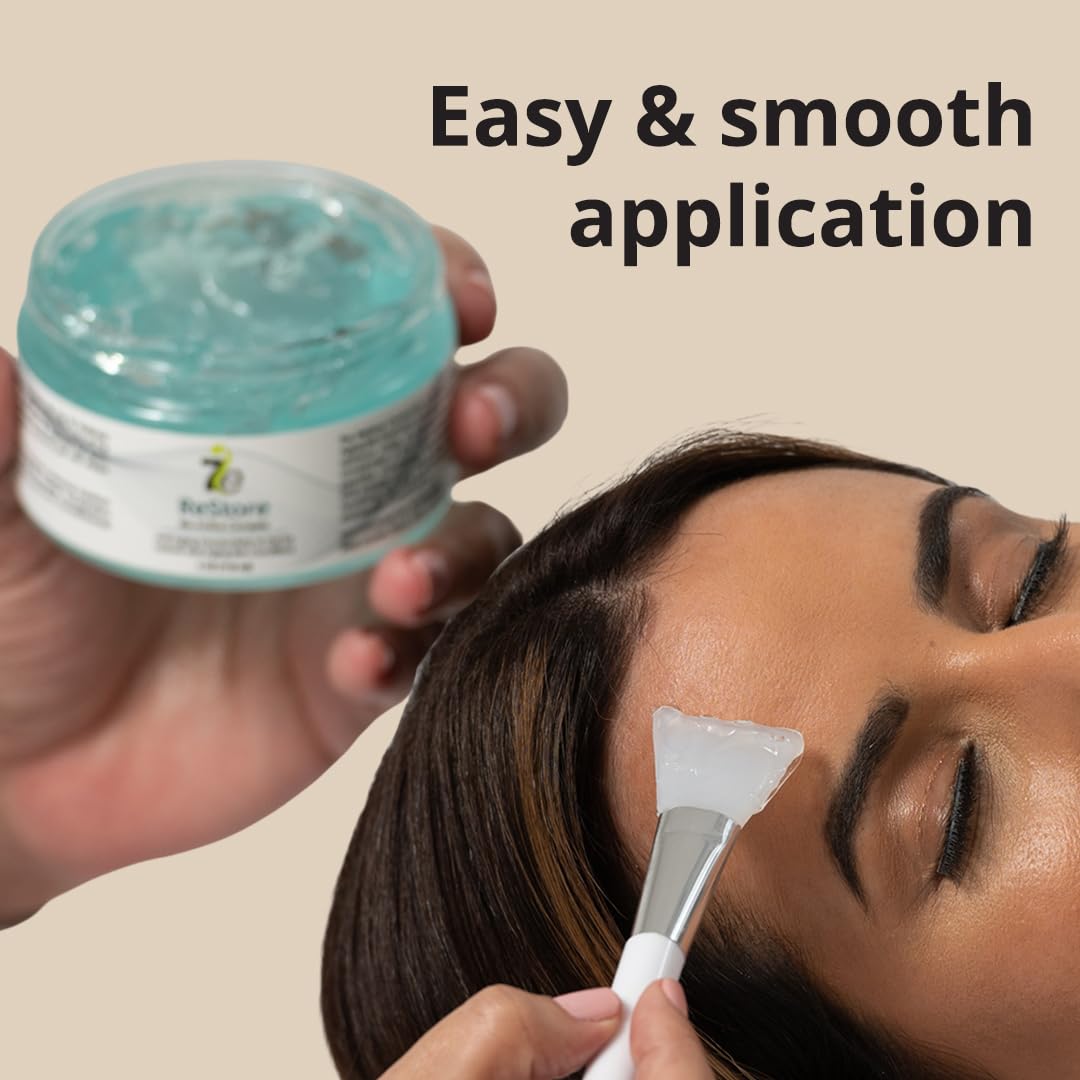 7E Wellness ReStore Conductive Microcurrent Gel with Bio-Active Complex - 4oz - Facial Skin Care with Green Tea Extract, Hyaluronic Acid & Collagen Peptides - Anti-Aging & Skin Tightening