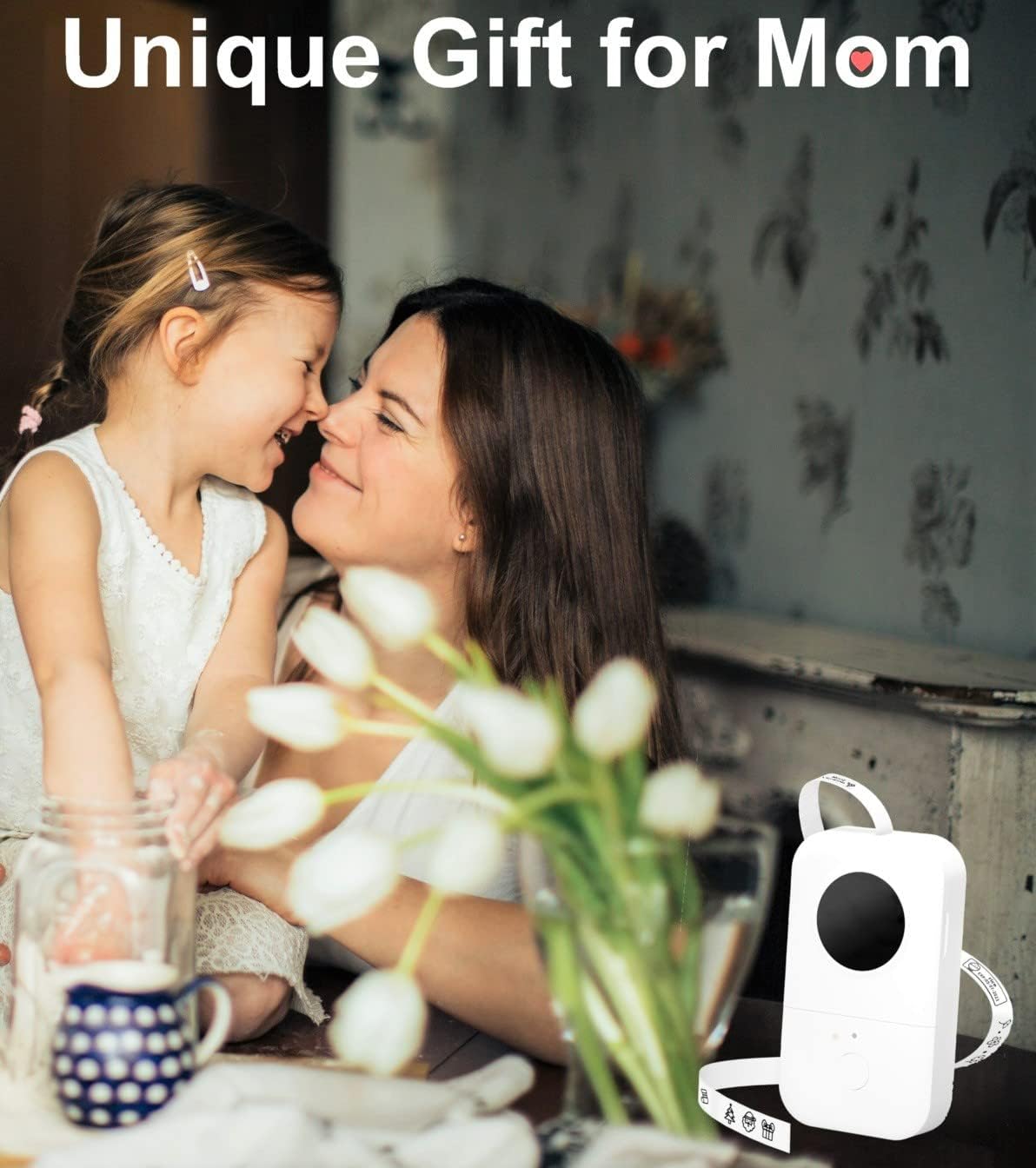 Phomemo Label Maker Machine, D30 2025 Upgrade Version Bluetooth Portable Label Markers,Sticker Printer,Labeler for Office Home School Organized,for Android iOS, 12mm (USB Rechargeable)-White