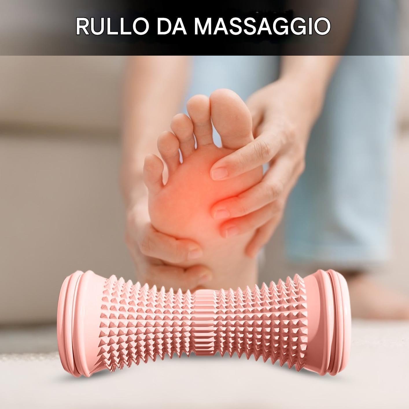 Rullo Massaggiatore Manuale - Rullo Di Massaggio Portatile Per Rilascio Miofasciale, Massaggiatore Trigger Point Profondo | Massaggiatore A Rullo Per Piedi E Mani, Attrezzo Massaggiante Per Sollievo M