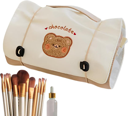 4 in 1 Makeup Bag, Roll Up Makeup Bag, Detachable Travel Bag, Foldable Makeup Travel Toiletry and Eup Bags with Foldable Design, Ideal for Organizing Your Beauty and Hygiene Essentials,