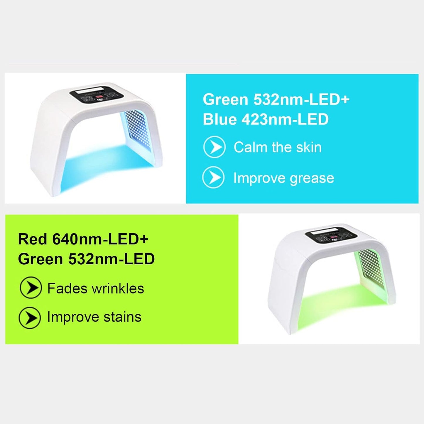 7 Color LED Light, LED Face Mask Skin Rejuvenation PDT Facial Skin Care Mask Skin Tightening Lamp SPA Face Device Beauty Salon Equipment Anti-aging Remove Wrinkle