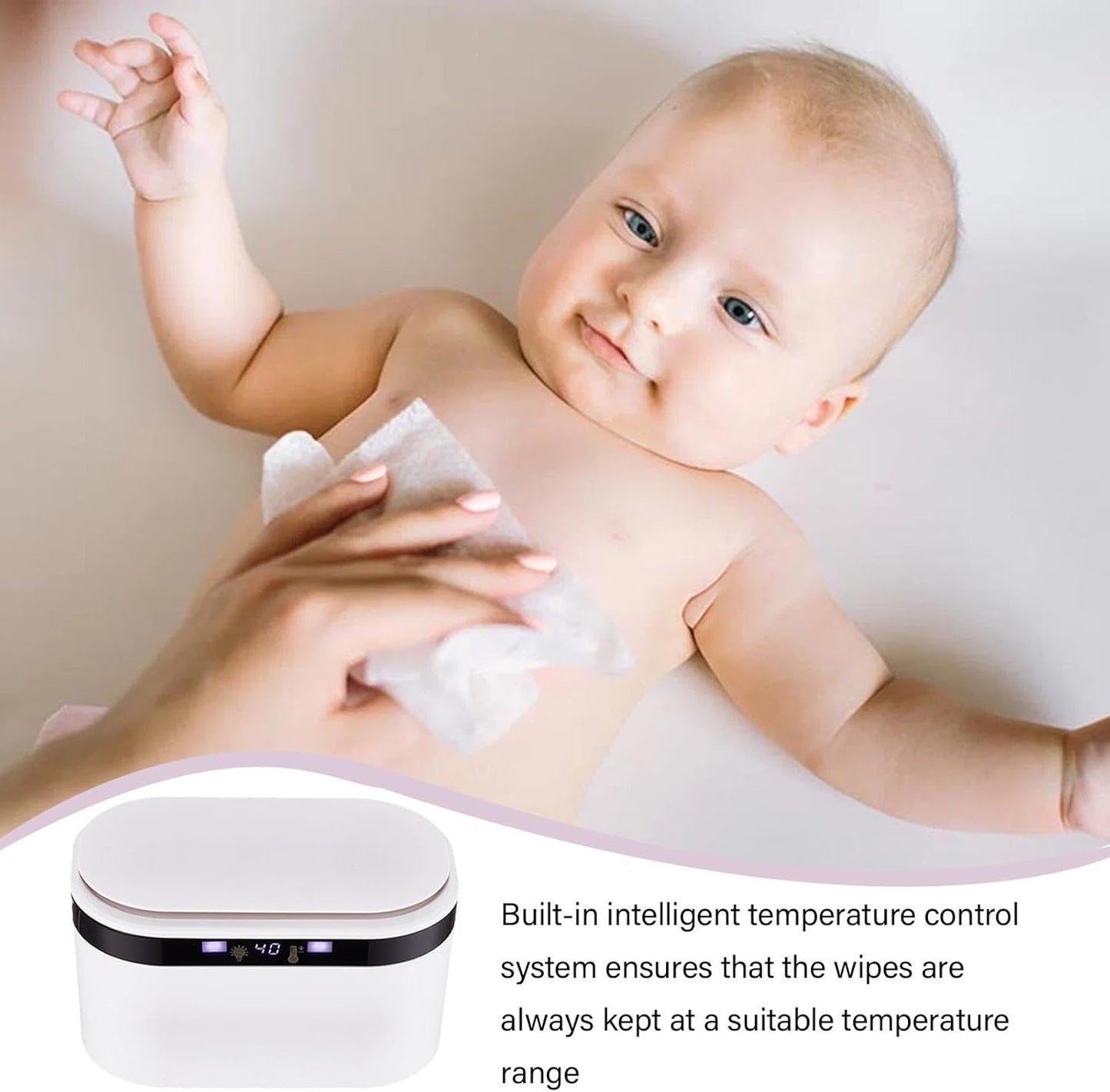 Wet Towel Heater - Electric Heating for Baby Cleaning, Soft Touch Baby Heater | Gentle Serville Warmer for Nappy Changing, Port Wipes