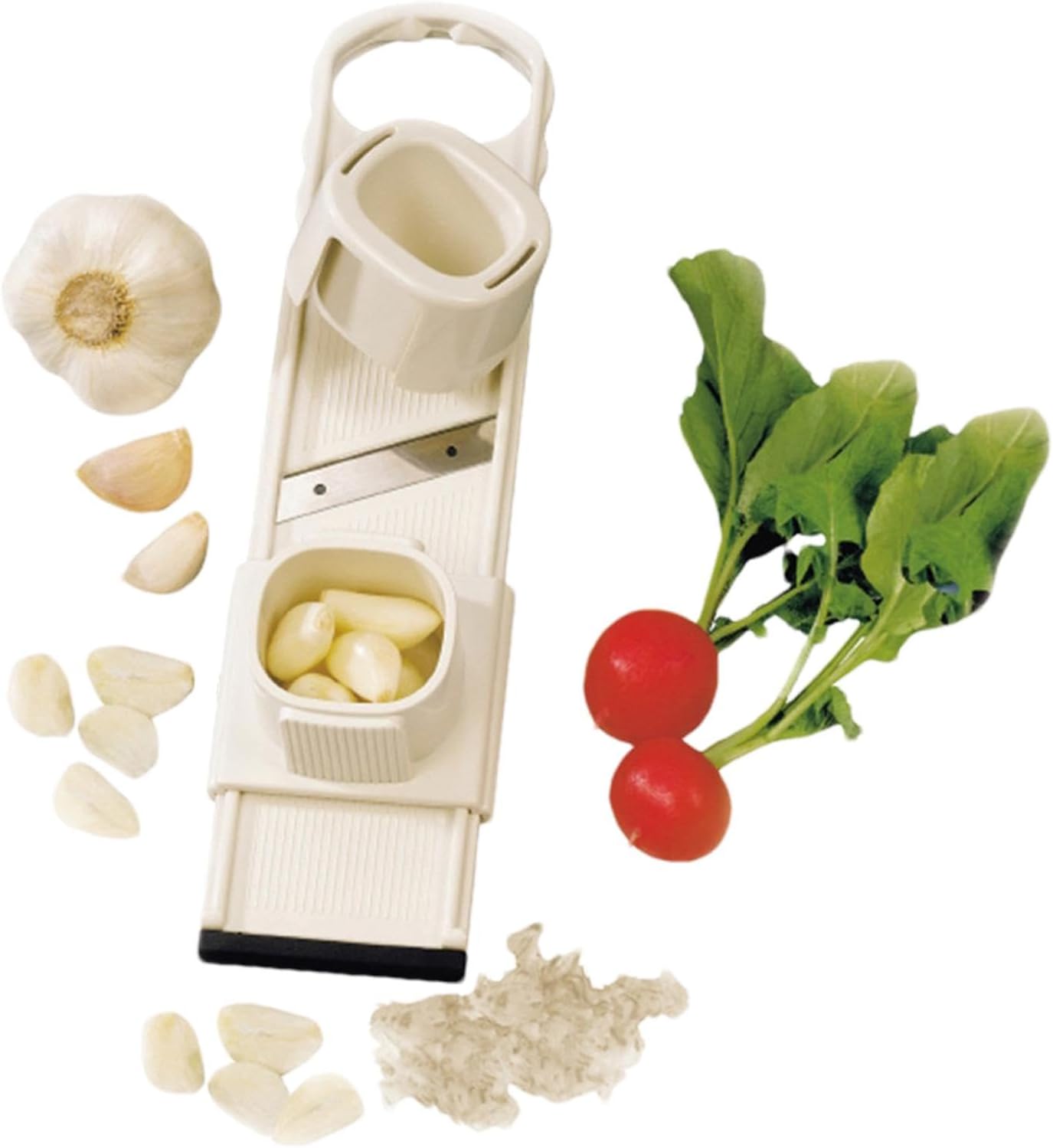 Garlic Slicer, Food-Grade Stainless Steel Garlic Cutter for Ultra-Thin Slicing, Detachable Garlic Tool, Kitchen Gadgets, Multi-Functional Vegetable Chopper Shredder for Garlic Ginger Pepper