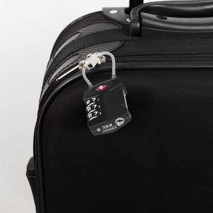 TSA Approved Luggage Locks,(2 Pack),Big Digit Easy Read Dials Cable Luggage Lock,T Tersely Re-settable Padlock for Luggage,Travel Locks for Suitcase, Backpack