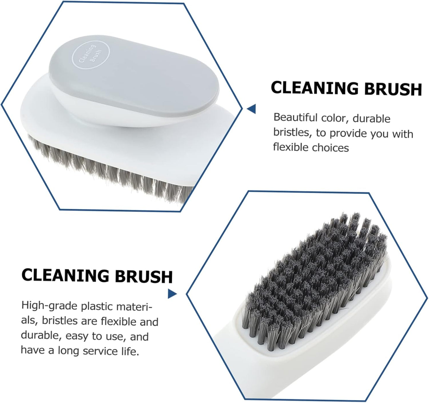 SEWOART Daily Cleaning Essential Multi-Purpose Brush Set Shoe Cleaning Kit Laundry Brush Soft Bristles