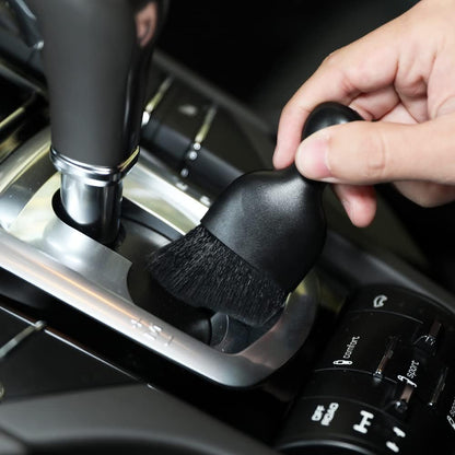 AOCISKA Car Interior Detailing Brush,Soft Bristle Cleaning Brush Car Detailing Brush Dusting Brush,Car Interior Cleaning Tool,Auto Detail Brush Car Dash Duster Brush (Black) (QXS002)