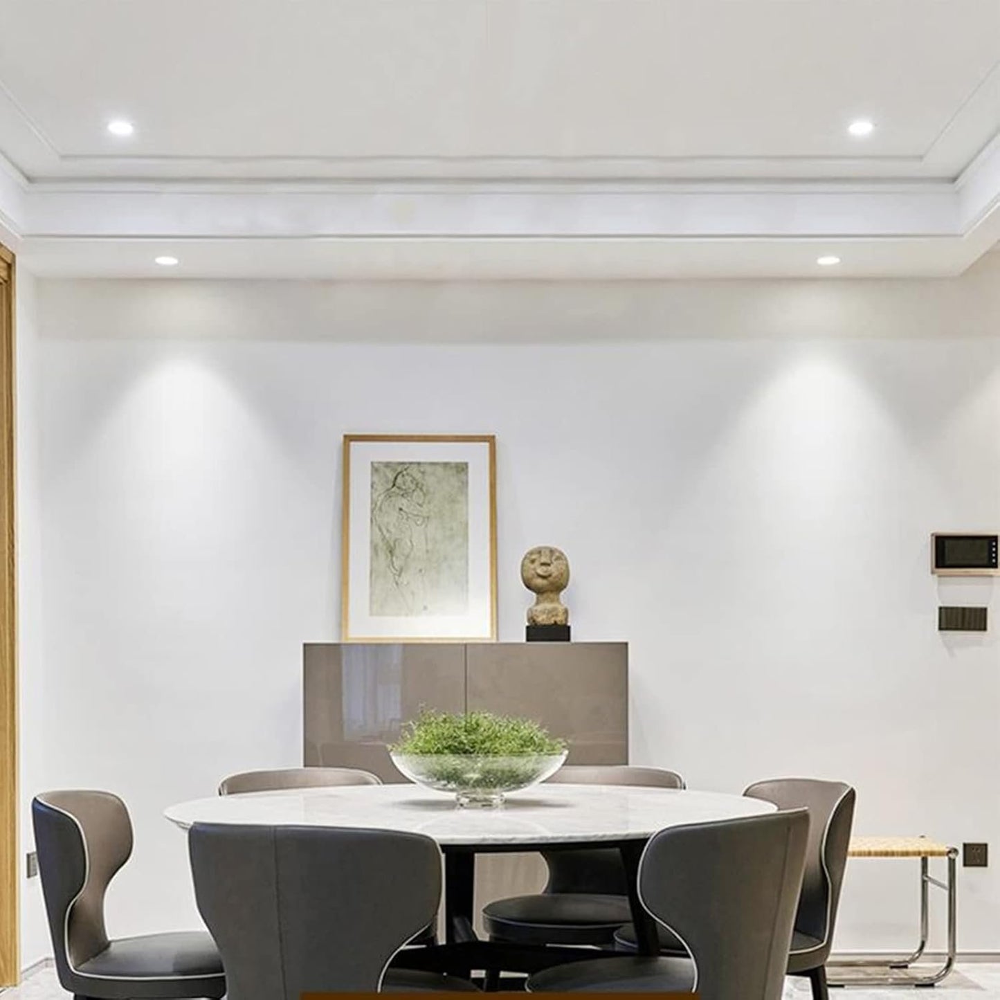 7Pandas Smart WiFi LED Recessed Downlight 90mm Cutout Ceiling Light Dimmable Color Changeable 2.4Ghz Only, Compatible with Alexa, Google Home No Hub Required (4 Pack)