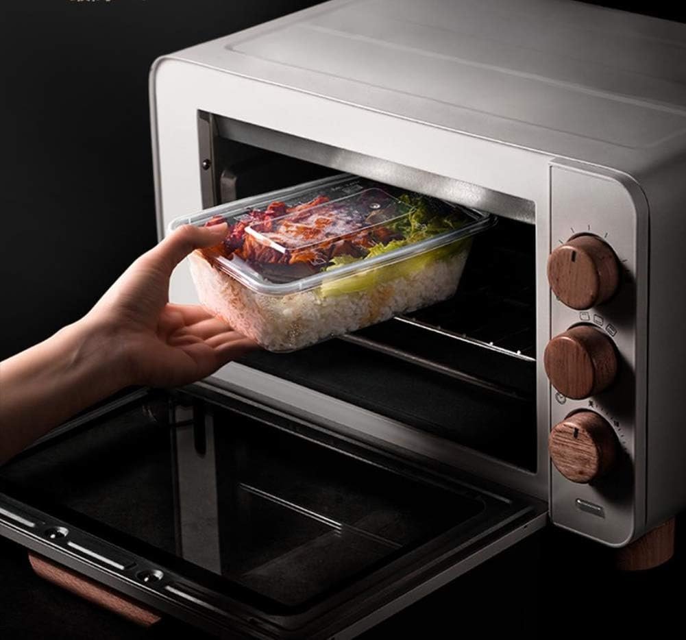 HOMEE Meal Prep Containers, 50 Pack- 26oz Plastic Storage Food Containers with Lids, Bento Box Reuse, Refrigerator Safe, Microwave, Dishwasher Safe, Gift for Mother's Day (White)