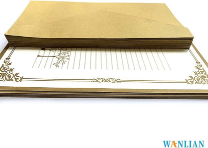 72 Pcs Retro Writing Stationery and Envelope Set, 48 Pieces of Stationery + 24 Envelopes, Suitable for Making Invitations