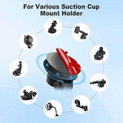 Adhesive Pad for Dashboard Suction Cup Mount, Sticky Pad Replacement for Car Cell Phone Mount, 5pcs 3.15"(80mm) Double-Sided Mounting Sticker Gel Tape for Magnetic Holder Base Windshield Dash Cam