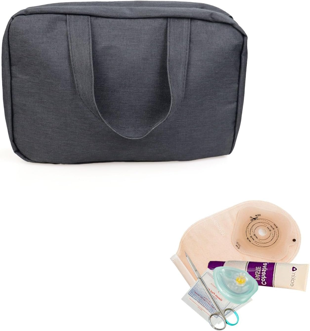 Ostomy Accessory Storage Bag Ostomy Travel Bag Hanging Toiletry Bag Ostomy Supplies Organizer for Ostomy Colostomy Ileostomy