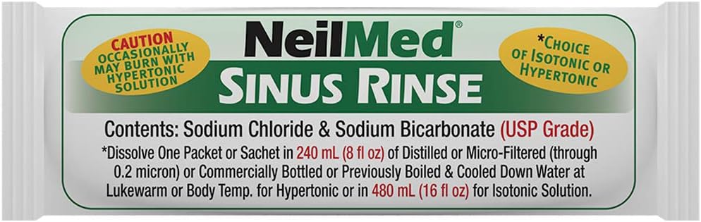 NeilMed Sinus Rinse Extra Strength Hypertonic Kit with 30 Premixed Packets