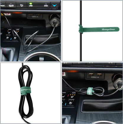 Range Tour Dash Camera Car Charger, Mini USB and Micro USB Interfaces, Driving Recorders Power Cord Universal Car Adapter Power Cord 3.5m/11.5ft 12V/24V to DC5V 2A(I Interface)