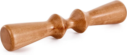 EARTHLITE Wooden Massage Roller - Deep Therapeutic Massage Tool Along The Spine & Trigger Point Release